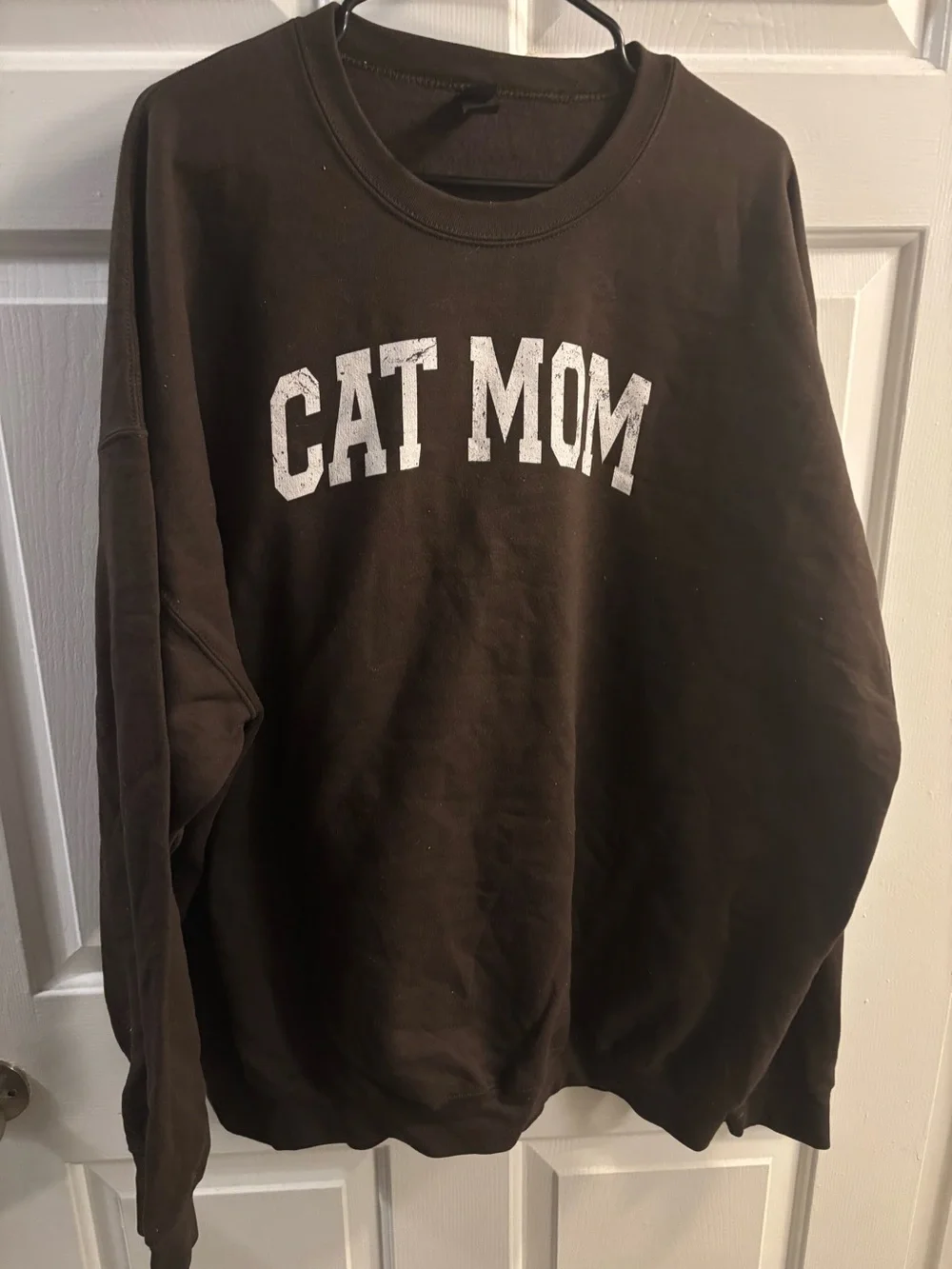 NWOT 3X CAT MOM Crewneck Sweatshirt - Chocolate Brown